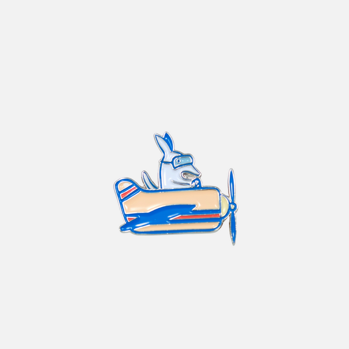 AARDVARK FLYING PLANE ENAMEL PIN