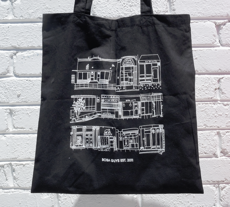 BOBA GUYS STOREFRONT ILLUSTRATION TOTE