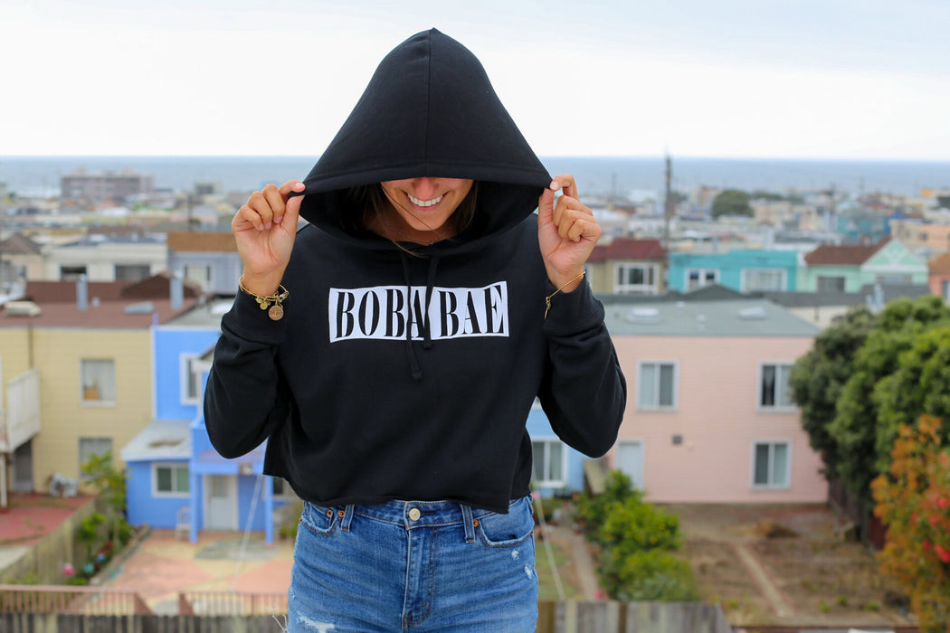 BOBA BAE CROPPED HOODIE