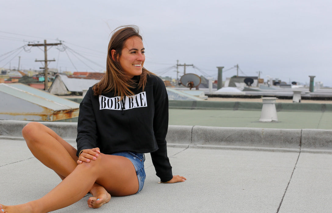 BOBA BAE CROPPED HOODIE