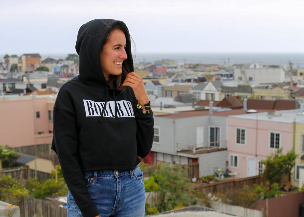 BOBA BAE CROPPED HOODIE